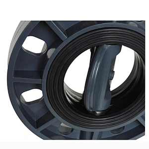 4 inch EPDM Rubber Seat Sea Water PVC Manual Flange Butterfly Valve