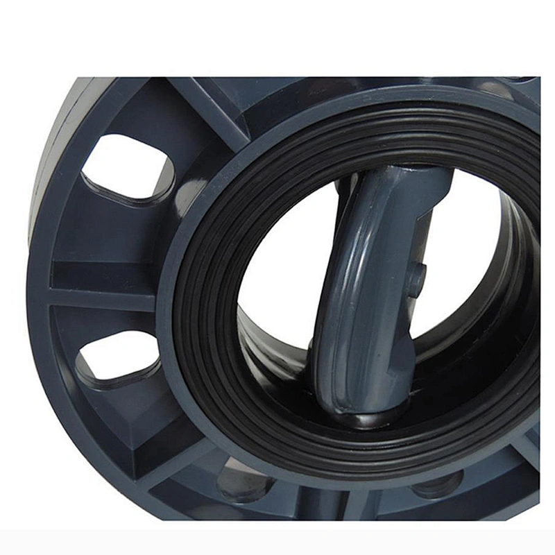 4 inch EPDM Rubber Seat Sea Water PVC Manual Flange Butterfly Valve