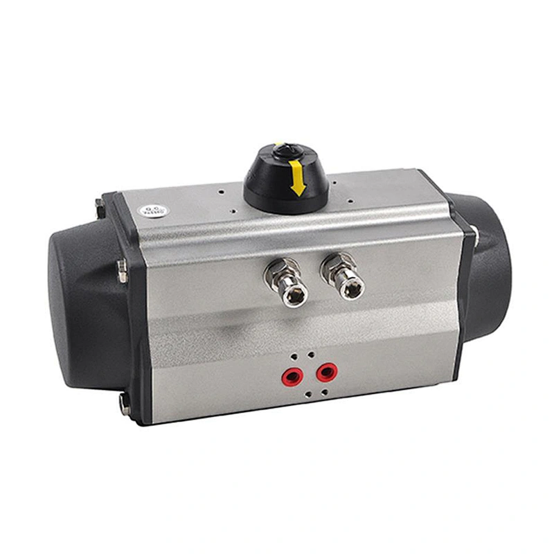 COVNA DN40 1.5  inch Three Way L Port 1000 WOG High Pressure NPT Threaded SS 304 Pneumatic Actuated Ball Valve