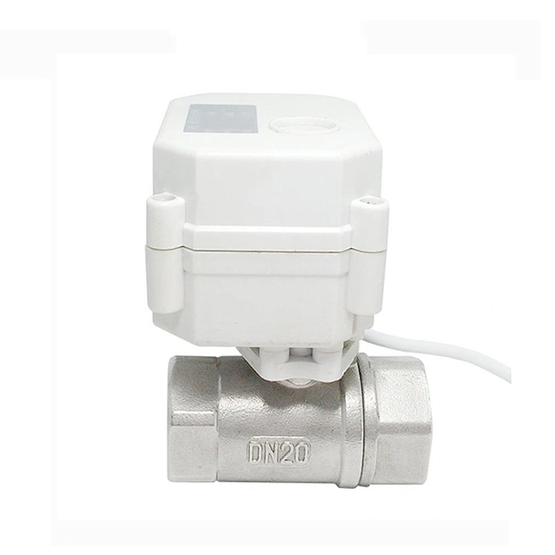 1/2 inch 3 Way L Port 24V DC CR2 2 Wire Auto Return Brass Electric Water Flow Control Valve