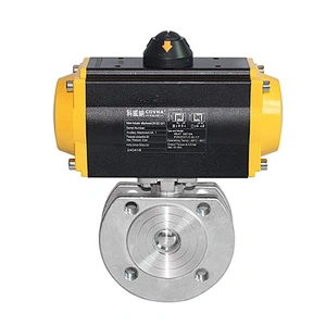 COVNA DN50 1.5 inch Italy Wafer Type Flanged SS304 Double Acting Pneumatic Actuator Ball Valve