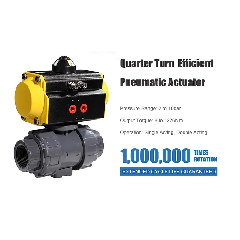 Pneumatically Actuated 1/2 PVC Ball Valve