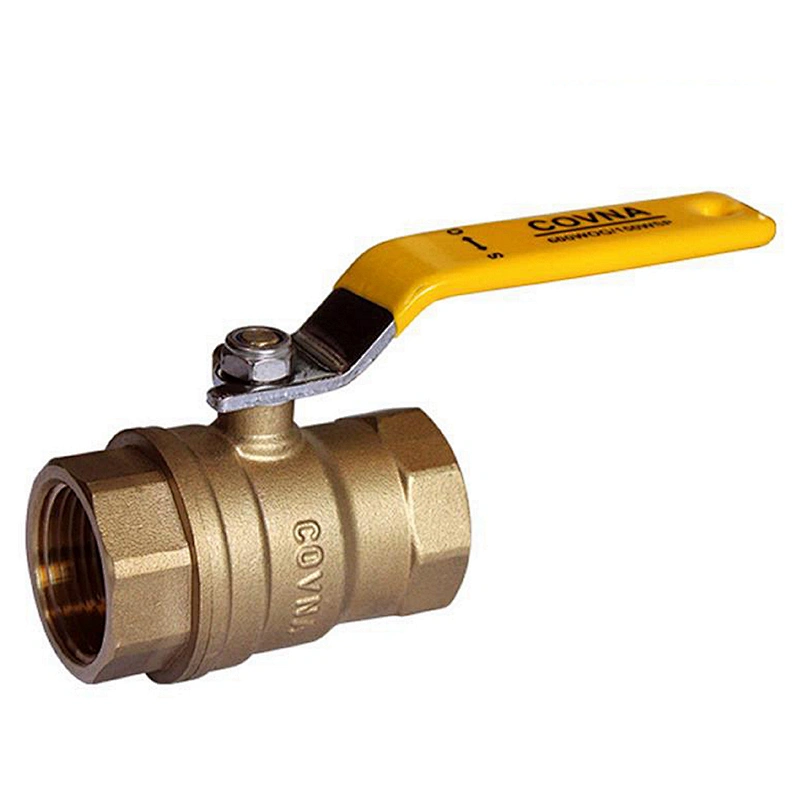 DN20 3/4 inch 2 Way Full Port 600 WOG Female Thread Forged Brass Shut Off CW617N Yellow Handle Ball Valve