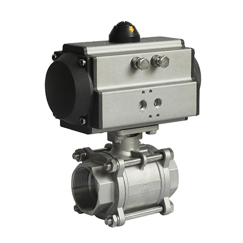 COVNA DN25 1 inch 2 Way 3PC 1000 WOG 316 Stainless Steel Single Acting Pneumatic Actuator Steam Ball Valve