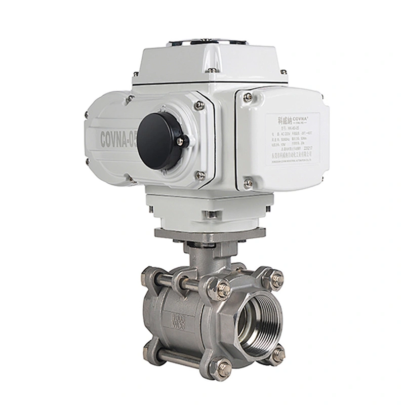 12V 24V 220V 3 PCS Stainless Steel On Off Type Electric Actuator Motorized Water Flow Control Ball Valve