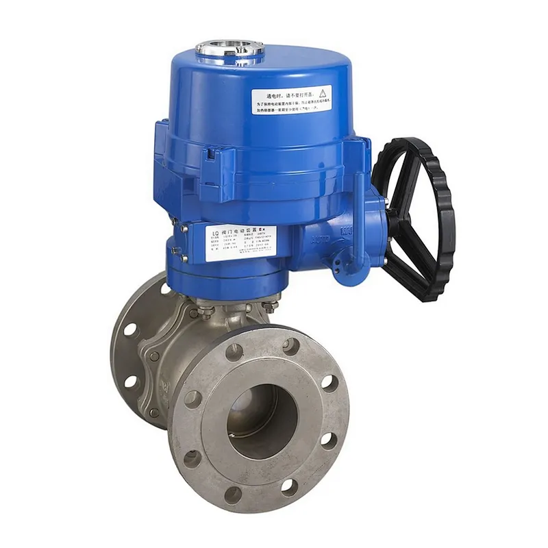 Explosion Proof for Gas Oil Electric Motorized actuated Flange Ball Valve With Manual Wheel