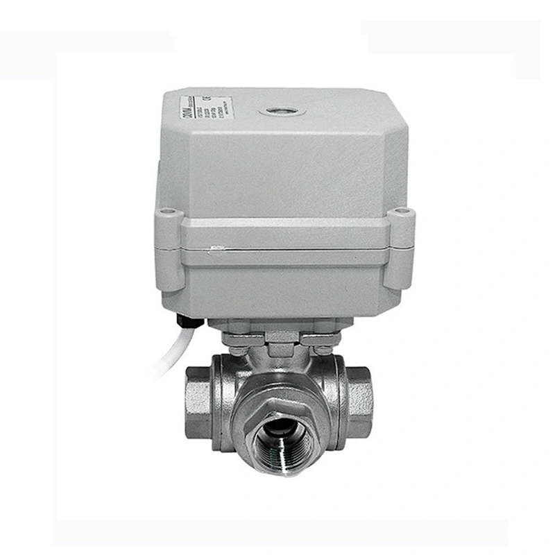 DC 24V Motor Drive Stainless Steel Mini Ball Valve With Actuator