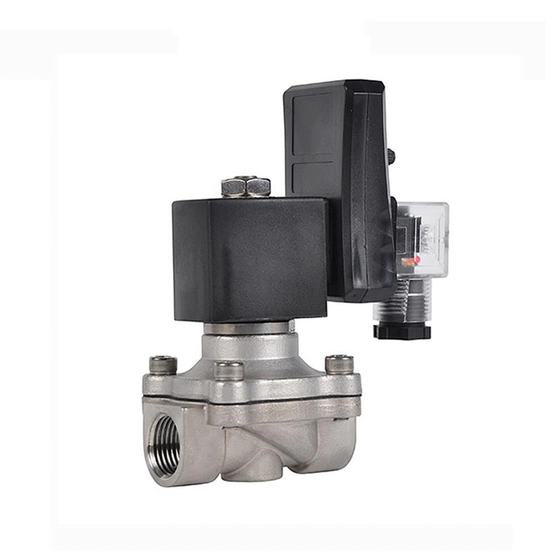 COVNA DN25 1 inch 2 Way 220V AC Normally Closed 304 Stainless Steel Timer Solenoid Valve