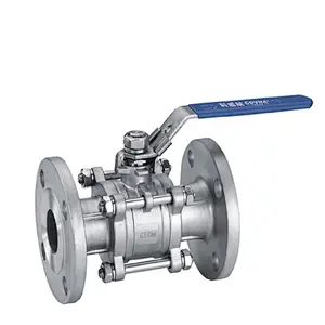 JIS Stainless steel304 3PCS  Flanged Ball Valve