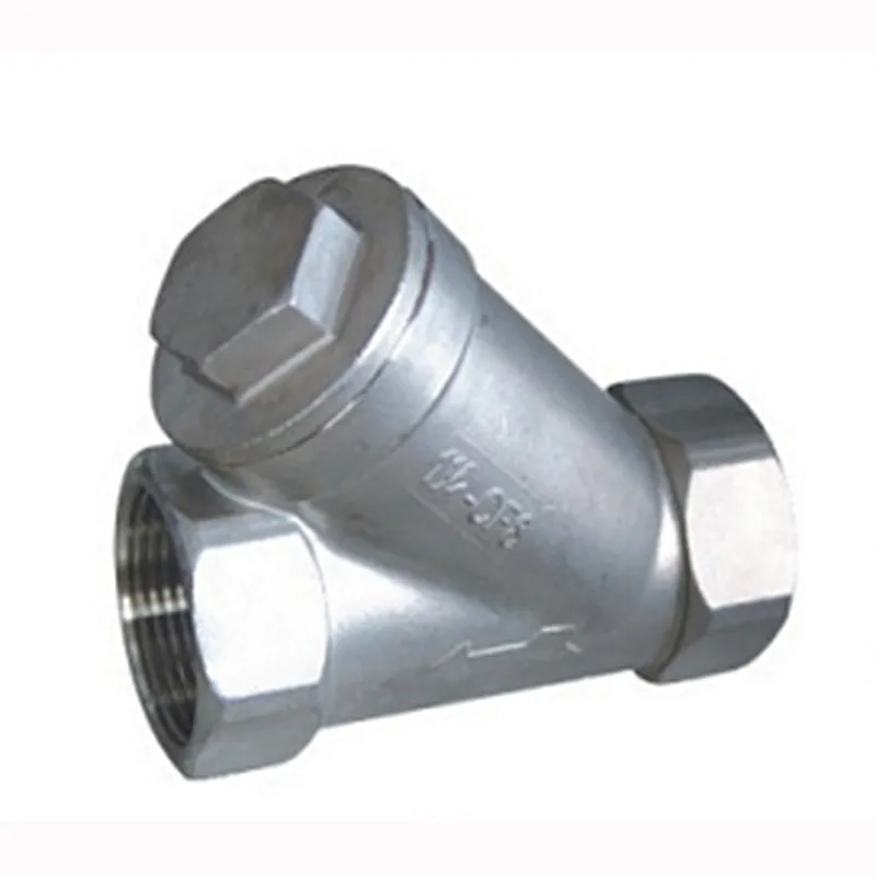 CF8 Y Type Female thread Strainer with end cap plug