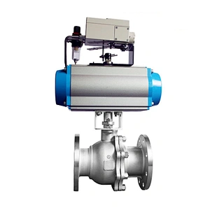 Pneumatic Flanged Ball Valve with Positioner