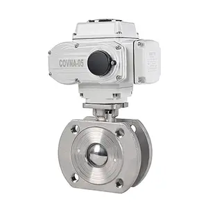 COVNA DN40 1.5 inch 24V DC Italy Wafer Type Flanged 304 Stainless Steel Motor Operated Ball Valve