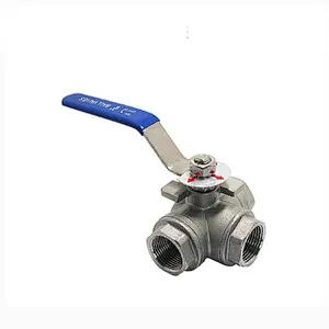 Floating 4 inch 3 way Stainless Steel Ball Valve