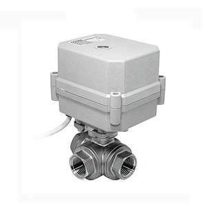 DC 24V Motor Drive Stainless Steel Mini Ball Valve With Actuator