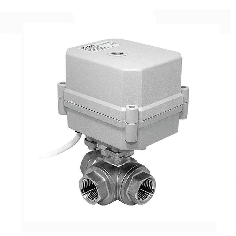 DC 24V Motor Drive Stainless Steel Mini Ball Valve With Actuator