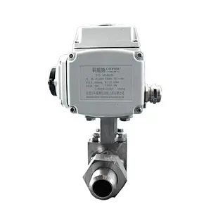 COVNA DN40 1.5 inch 2 Way 24 Volt 5000 PSI High Pressure Stainless Steel Ball Valve with Electric Drive