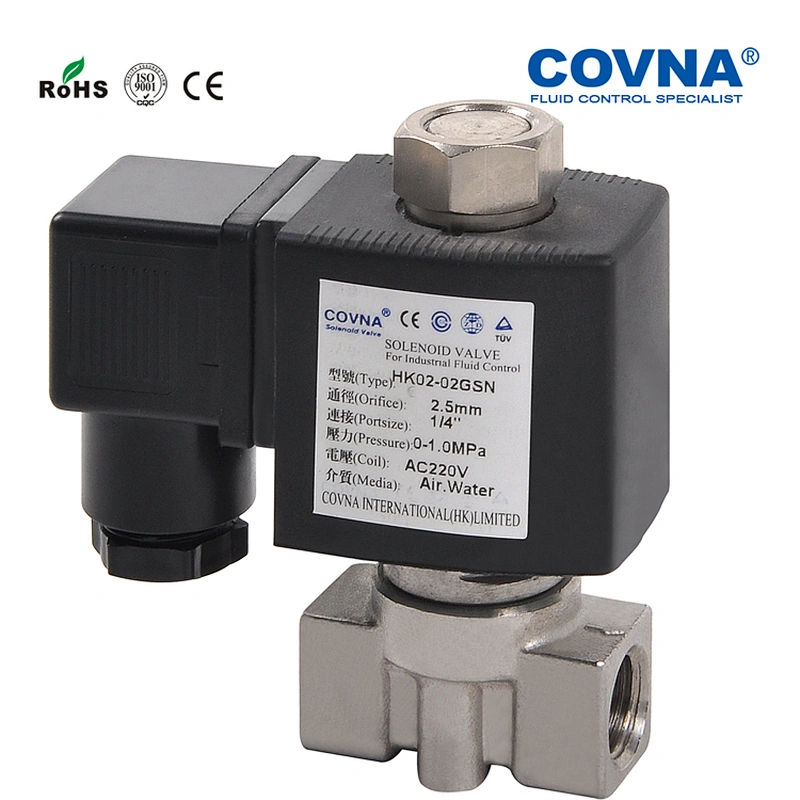 High pressure 24v dc gas water solenoid valve