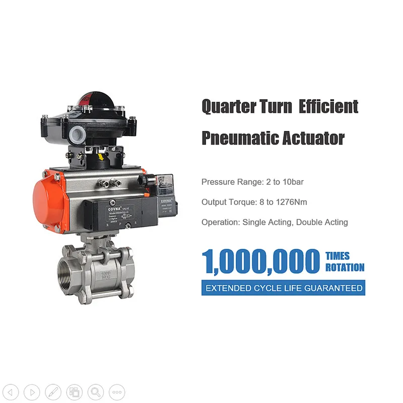 Pneumatic Control Wafer Lug Pneumatic Actuator Butterfly Valve