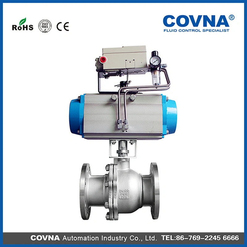 Pneumatic Flanged Ball Valve with Positioner