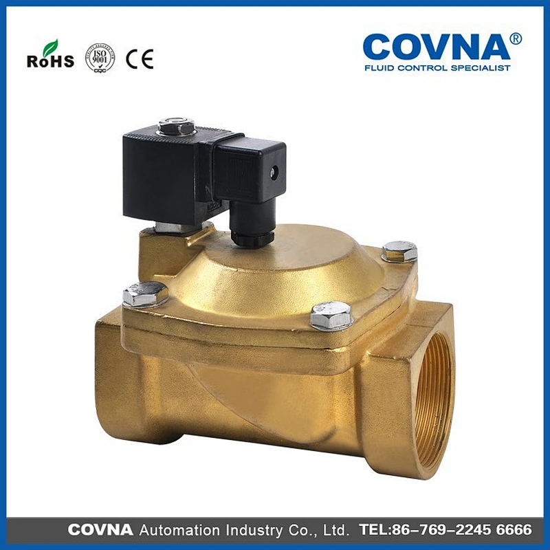 electric diaphragm valve brass threaded 3/4 female 1/4 pushfit solenoid valve