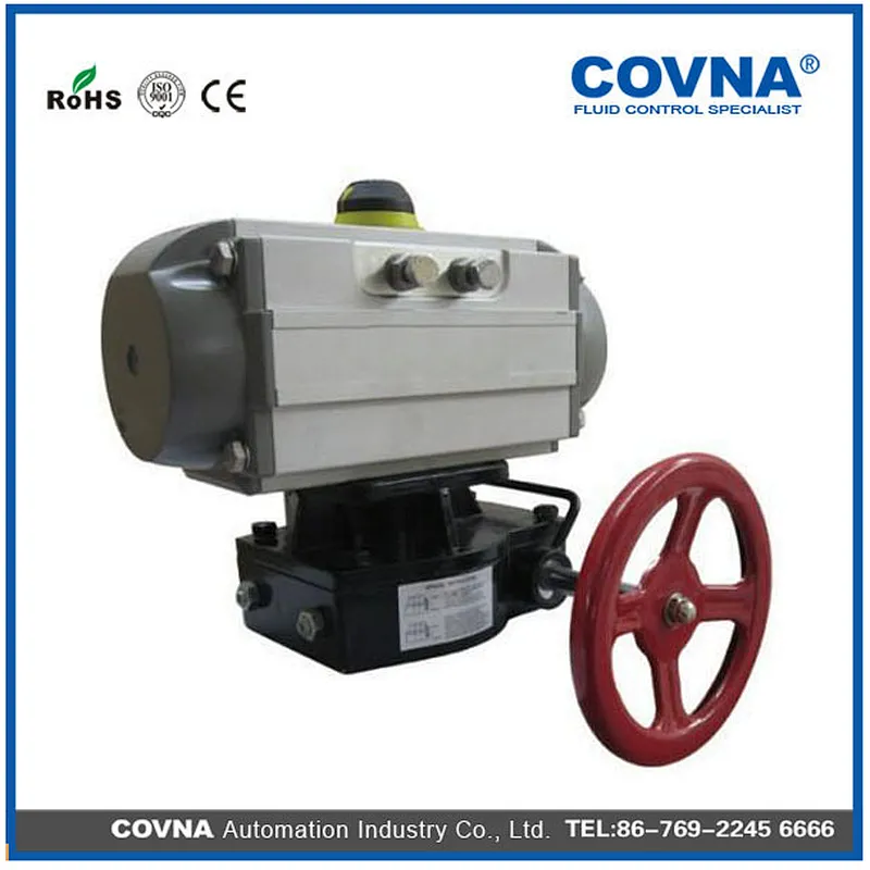 Pneumatic Flange Ball Valve with Gear Box