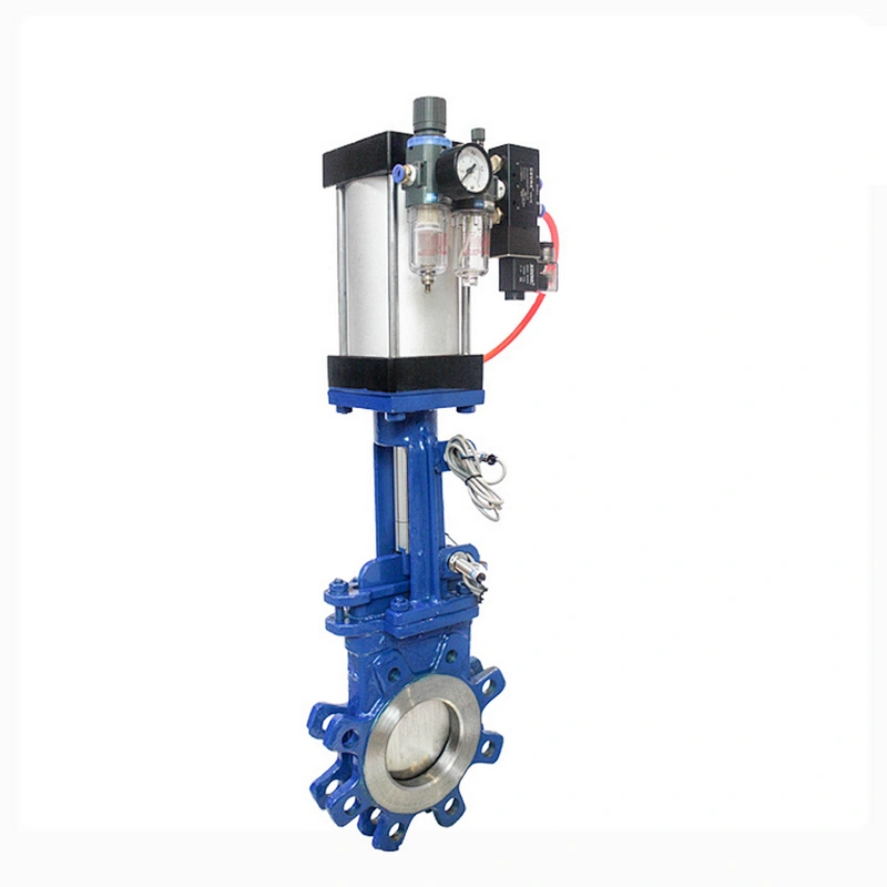 4 inch Double Flanged 304 Pneumatic Actuator Air Operated Knife Gate Valve