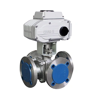 COVNA 4-Way Flange Type Water Automatic Motorized Ball Valve 3 inch