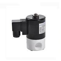 COVNA DN20 3/4 inch 2 Way AC220V 12V DC Normally Closed Chemical Resistant Plastic PTFE Solenoid Valve