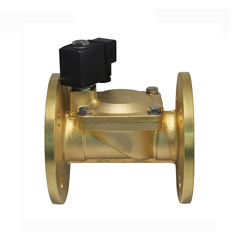12V 220 Volt 6 inch Brass Flange Gas Water Solenoid Valve