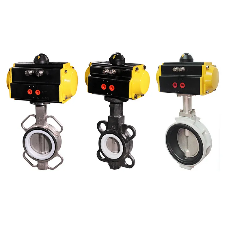 Pneumatic Control Wafer Lug Pneumatic Actuator Butterfly Valve
