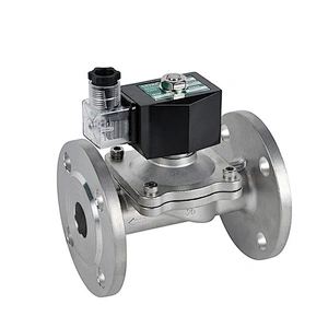 220V AC Stainless Steel LPG Flange Solenoid Valve Gas Air Water