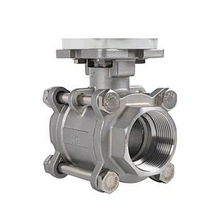 COVNA 50mm 2 inch 2 Way 3 Piece 1000 WOG 220V AC 316 Stainless Steel Electric Actuated Ball Valve