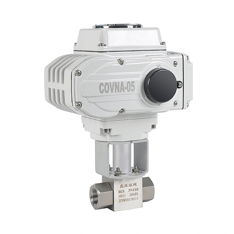 COVNA DN10 3/8 inch 2 Way 24V DC 5000PSI High Pressure 316 Stainless Steel Motorised Ball Valve