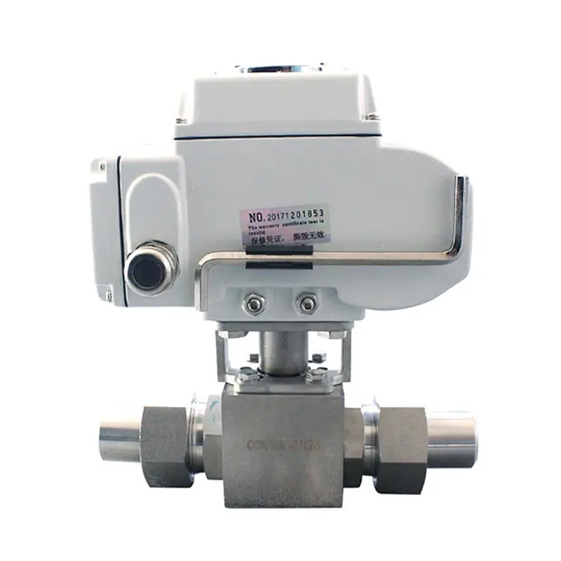 COVNA DN40 1.5 inch 2 Way 24 Volt 5000 PSI High Pressure Stainless Steel Ball Valve with Electric Drive