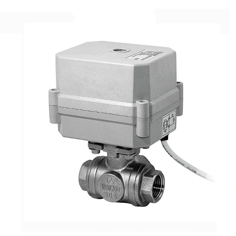 DC 24V Motor Drive Stainless Steel Mini Ball Valve With Actuator