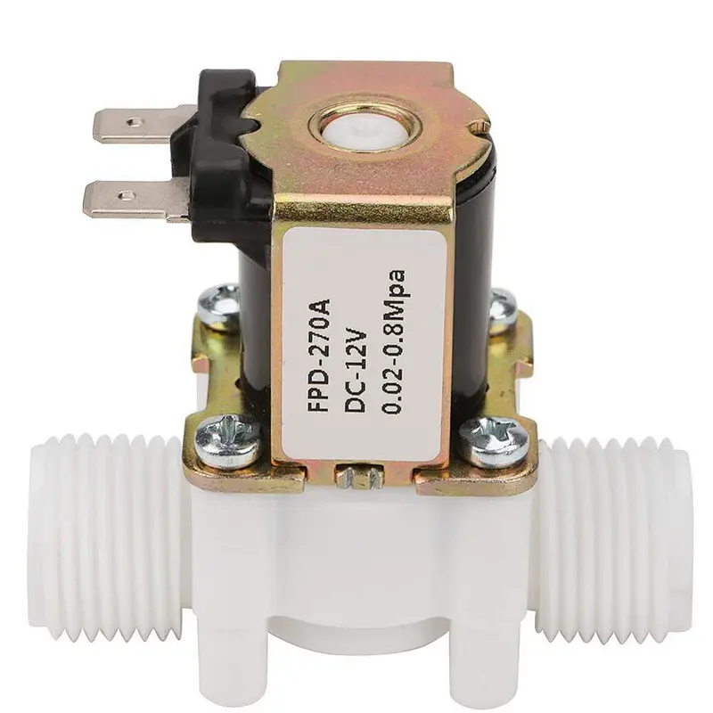 1/4 inch 2 Way 12VDC Normally Closed PP Plastic Washing Machine Mini Solenoid Valve Water Inlet Valve