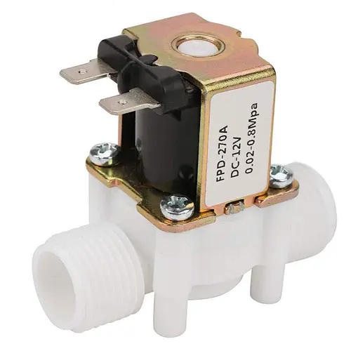 1/4 inch 2 Way 12VDC Normally Closed PP Plastic Washing Machine Mini Solenoid Valve Water Inlet Valve