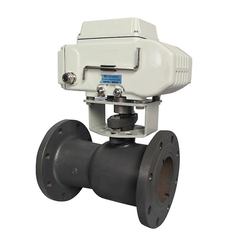 COVNA DN50 2 inch 2 Way 1PC 110VAC Double Flange Type Carbon Steel Ball Valve with Electric Drive