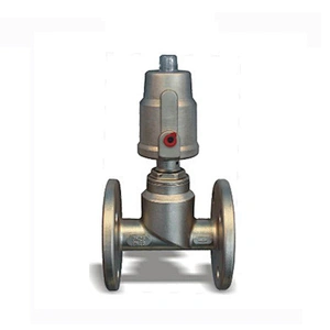Steam Control Double Acting 1/2 inch SS Flanged Pneumatic Actuator Angle Seat Valve