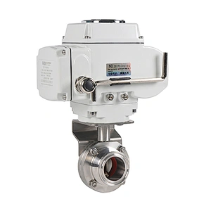 COVNA DN50 2 inch 220V AC Tri Clamp Connection Food Grade Stainless Steel Motor Operated Sanitary Butterfly Valve