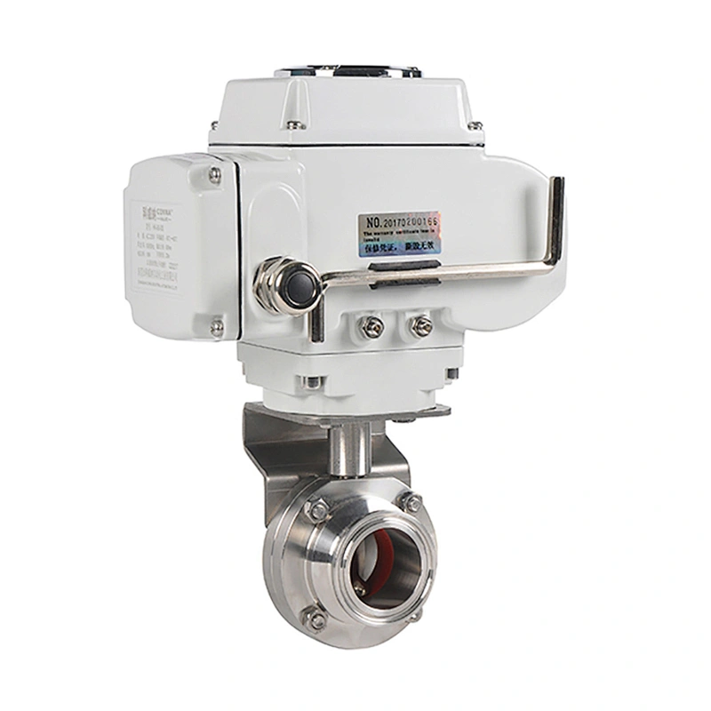 COVNA DN50 2 inch 220V AC Tri Clamp Connection Food Grade Stainless Steel Motor Operated Sanitary Butterfly Valve