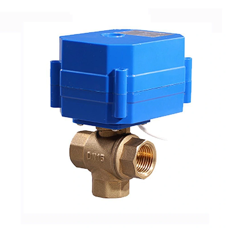 DN25 Brass 3 Way Electric Control Ball Valve for Automatic Control System