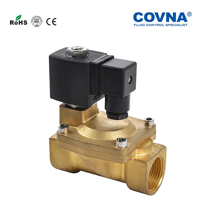 2 way diaphragm pilot operated solenoid valve, water, air, oil, hot water 2 inch brass and stainless steel solenoid valve 220V
