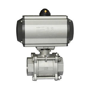 COVNA DN25 1 inch 2 Way 3PC 1000 WOG 316 Stainless Steel Single Acting Pneumatic Actuator Steam Ball Valve