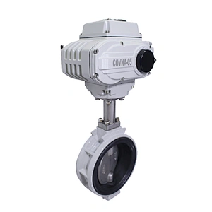 COVNA 300mm 12 inch JIS 5K 24V DC EPDM Rubber Seat Aluminium Body Motorized KITZ Butterfly Valve