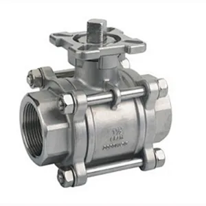 CF8 Internal Thread 3PC Fire Safe Ball Valve