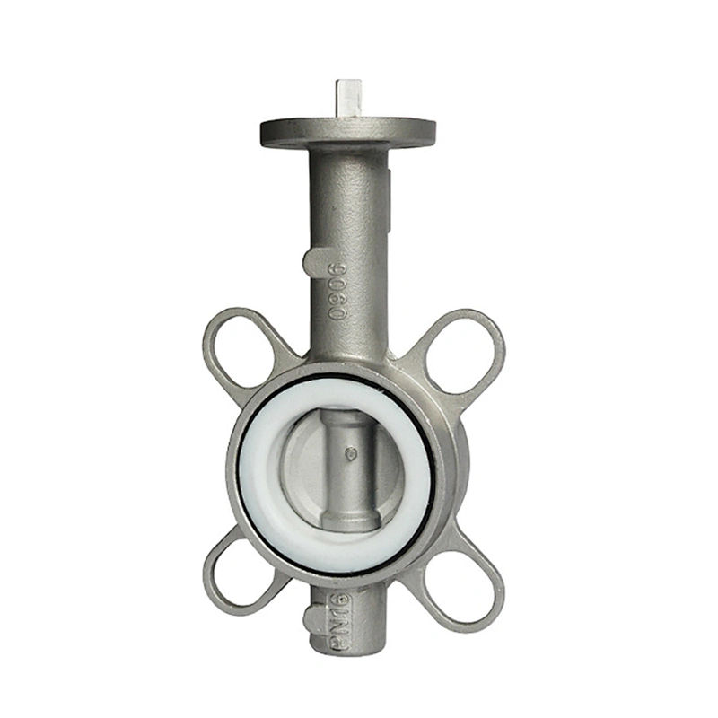 COVNA DN150 6 inch PN16 PTFE Seat Wafer Type 316 Stainless Steel 24VDC Three Phrase Modulating Electric Actuator Butterfly Valve