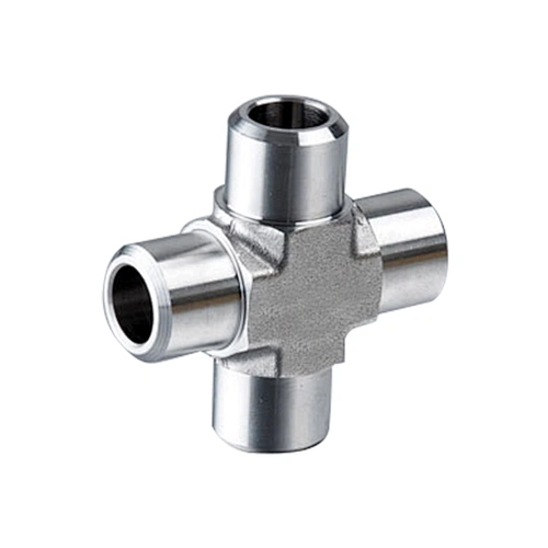 Instrumentation Tube Weld Fittings 4 Way Cross Union Stainless Steel Pipe Tube Butt Weld Fitting