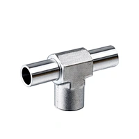 High Pressure 6000PSI Industrial Stainless Steel Tube Butt Weld to Female Tee 3 Way Pipe Fitting