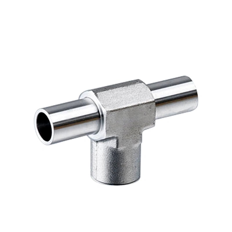 High Pressure 6000PSI Industrial Stainless Steel Tube Butt Weld to Female Tee 3 Way Pipe Fitting